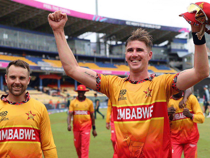 टी-20 वर्ल्डकप में उलटफेर, जिम्बाब्वे ने ऑस्ट्रेलिया को हराया:AUS 170 का टारगेट नहीं चेज कर सका, 2007 WC में भी हरा चुका है जिम्बाब्वे