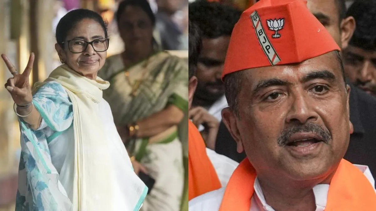 Suvendu Adhikari edges ahead in Nandigram; Mamata Banerjee leads in Bhabanipur